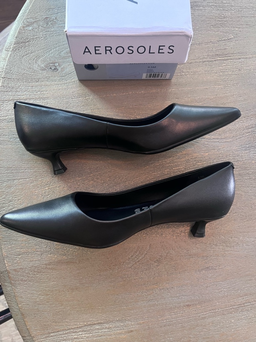 AEROSOLES Rana Kitten Heel Women's Pump Black NWOT - Picture 6 of 9
